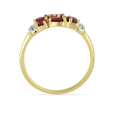 BUY STERLING SILVER NATURAL GLASS FILLED RUBY GEMSTONE STYLISH RING